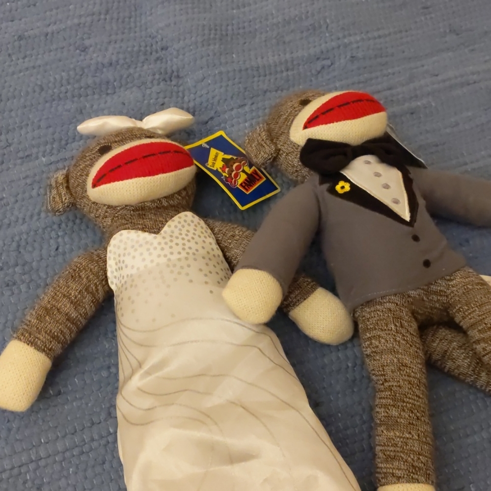 Sock Monkey Bride and Groom - Picture 2 of 10